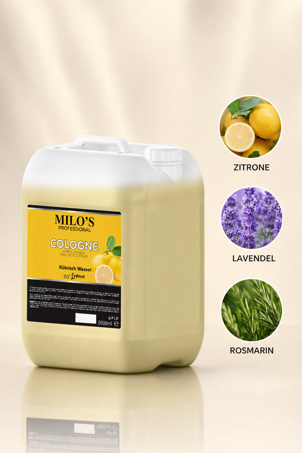 Barber Cologne Lemon 5L – Detailansicht