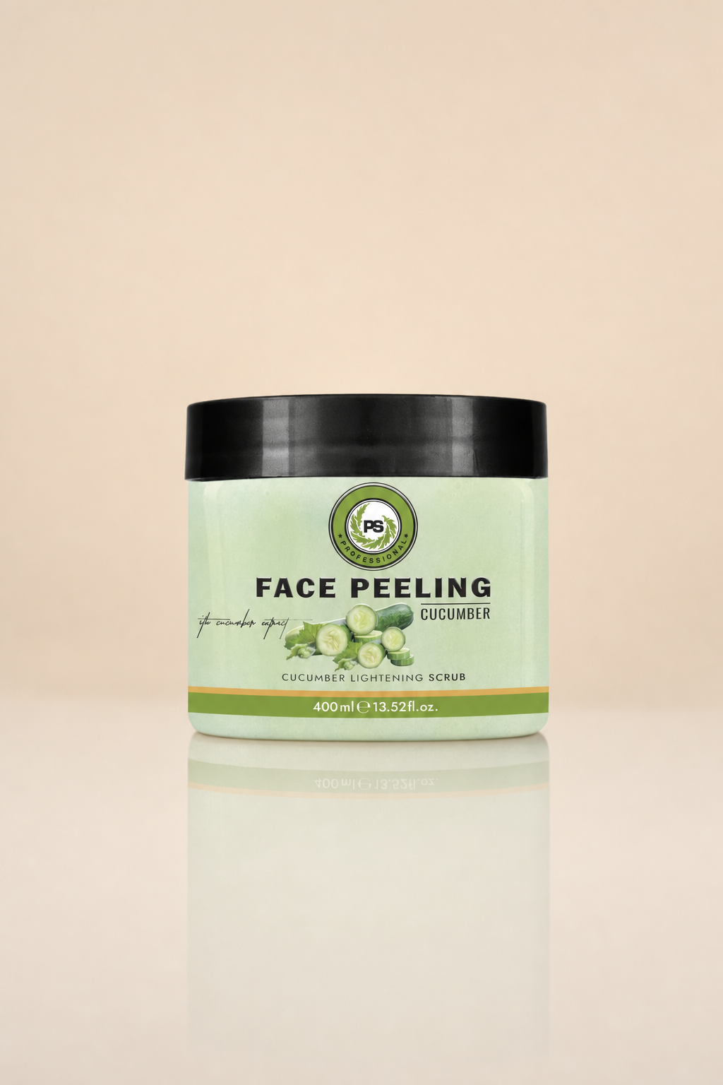 Gesichtspeeling Cucumber RONULS 400ml – Studioaufnahme