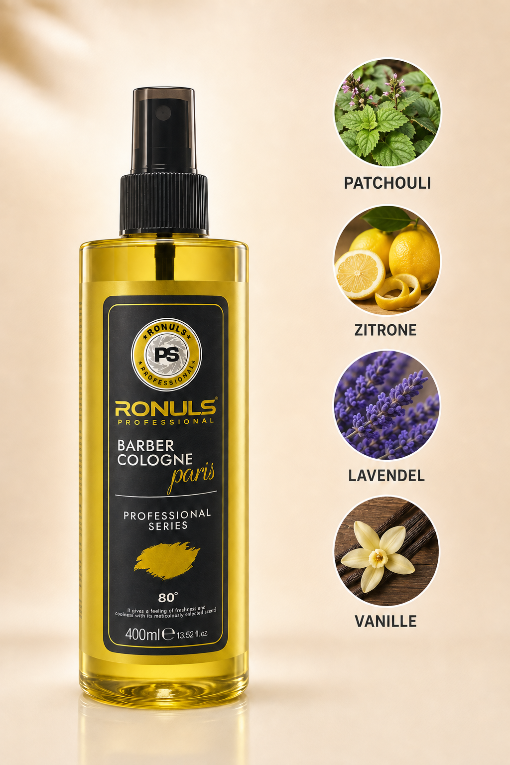 RONULS Professional Barber Cologne Paris 400 ml