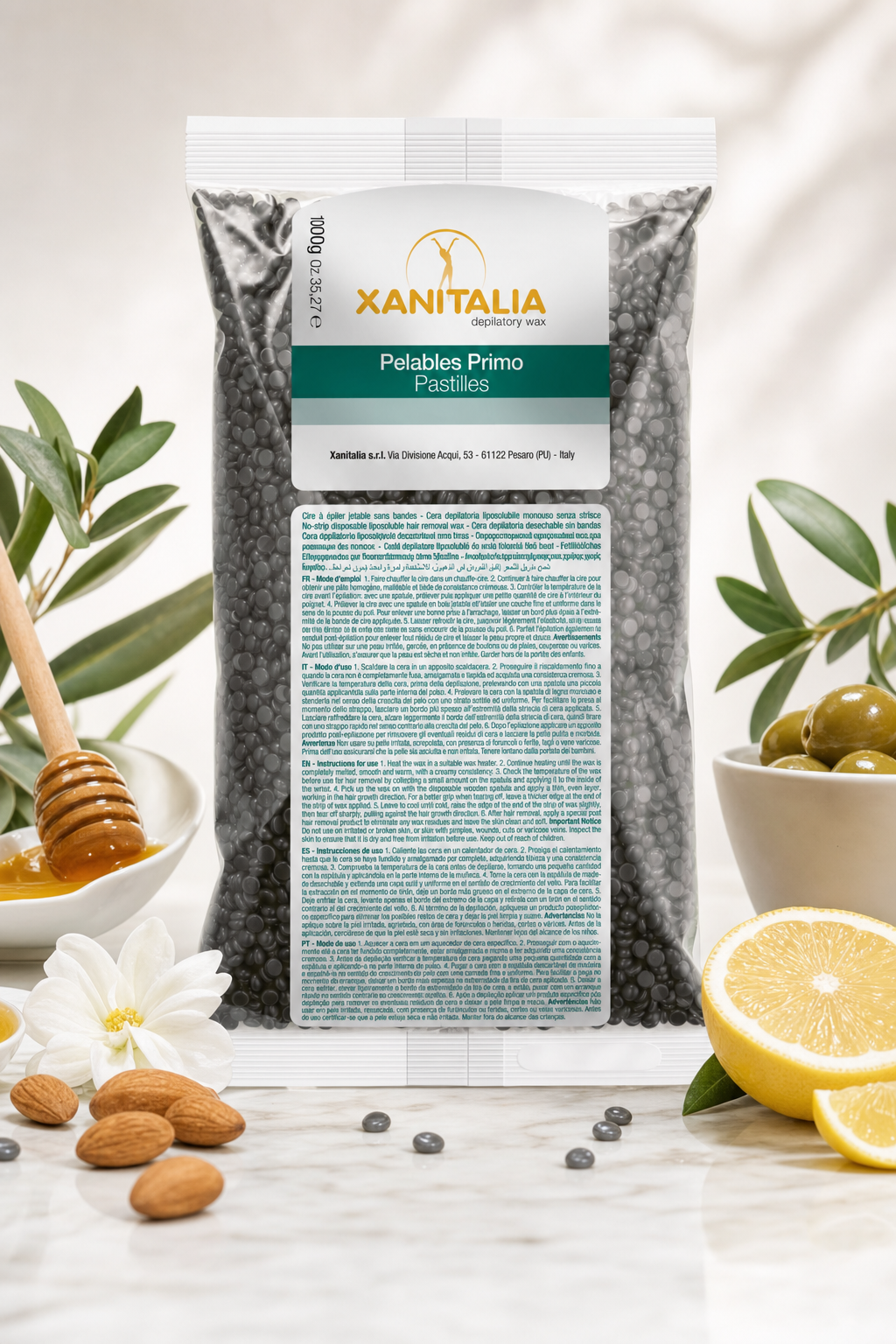 Xanitalia Heisswachs Perlen Italia Schwarz 1 kg